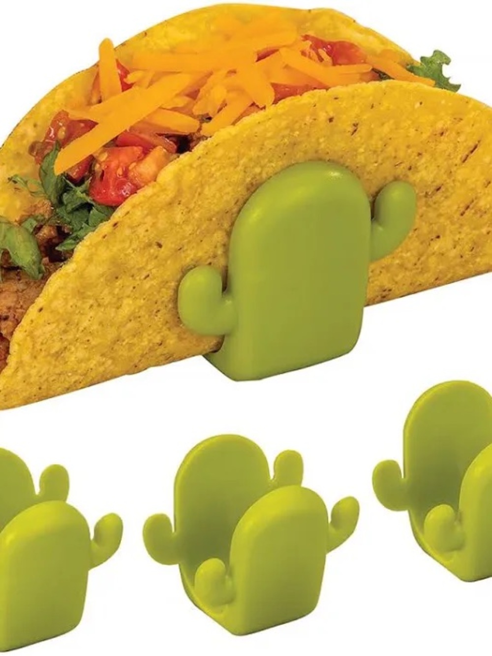 Joie Green Cactus Taco Holders - Fun Party Table Accessory